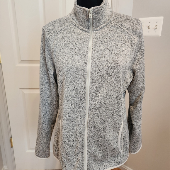 Eddie Bauer Women's Speckled Gray Utility Jacket Sz XL - Picture 1 of 7